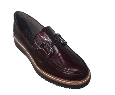 Pitillos Ladies Slip On Low Wedge Loafer Shoe 10760