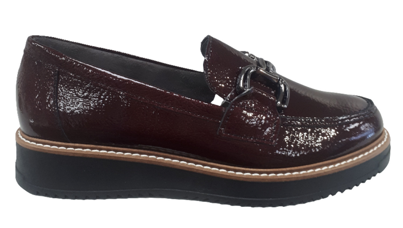 Pitillos Ladies Slip On Low Wedge Loafer Shoe 10760