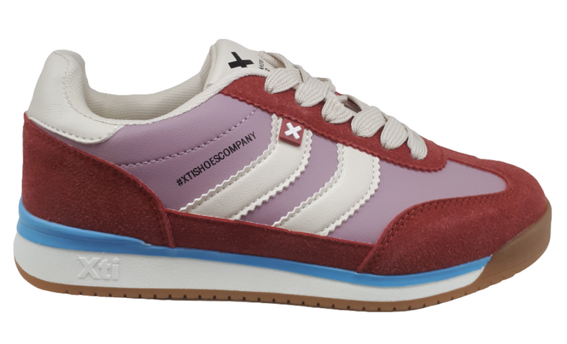 XTI Ladies Low Wedge Laced Shoe 144587