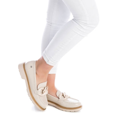 XTI Ladies Beige Slip On Loafer Shoe 141174