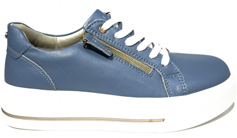 Patrizio Como Ravenna Ladies Platform Laced Shoe Blue
