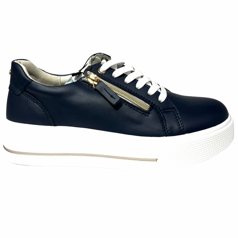 Patrizio Como Ravenna Ladies Platform Laced Shoe Navy