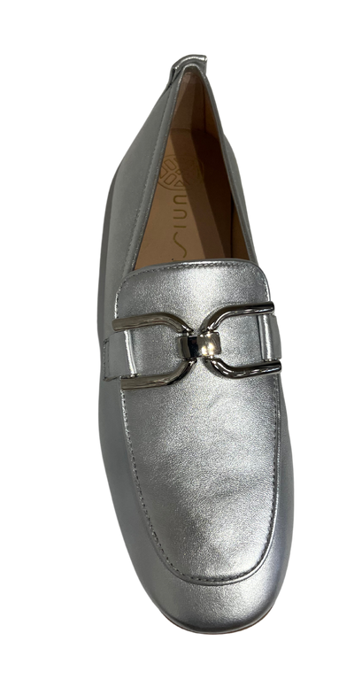 Unisa Baxter Ladies Slip on  Loafer Shoe (Silver)