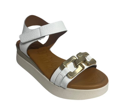 Oh My Sandals Ladies Low Wedge Velcro Sandal 5419