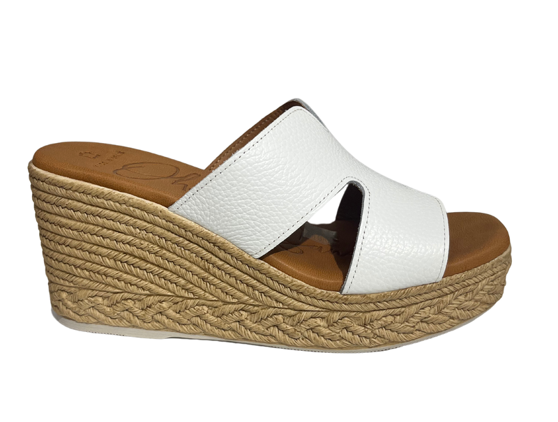 Oh My Sandals Ladies Slip On Mule Wedge Sandal 5458