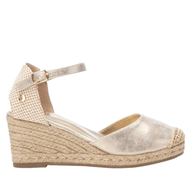 XTI Ladies Ankle Strap Espadrille Wedge Shoe 142847