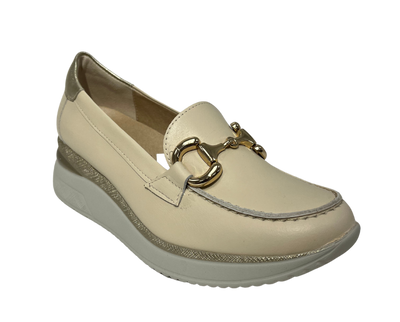 Pitillos Ladies Slip On Wedge Loafer Shoe 5662