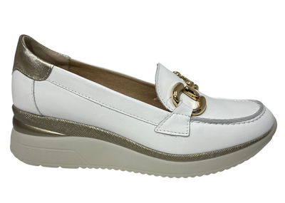 Pitillos Ladies Slip On Wedge Loafer Shoe 5662