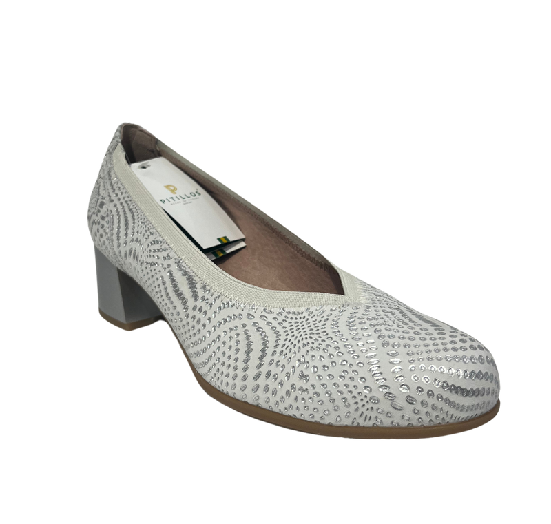Pitillos Ladies Block Heel Court Shoe 10406