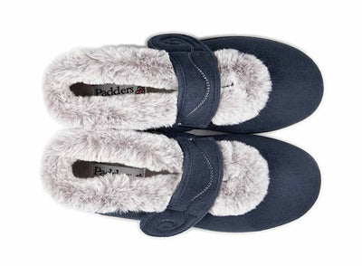 Padders Hush Ladies Wide Fit Velcro  Slipper 409/24