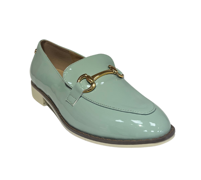 Patrizio Como Ladies Pertosa Slip On Loafer Shoe Mint