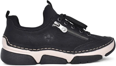 Rieker Ladies Slip On Elastic Laced Shoe 45973-00