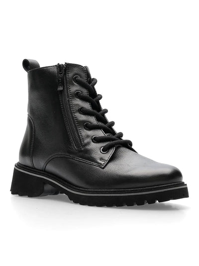 Ara Kent Ladies Side Zip Laced Flat Ankle Boot 31225-01