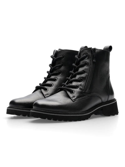 Ara Kent Ladies Side Zip Laced Flat Ankle Boot 31225-01