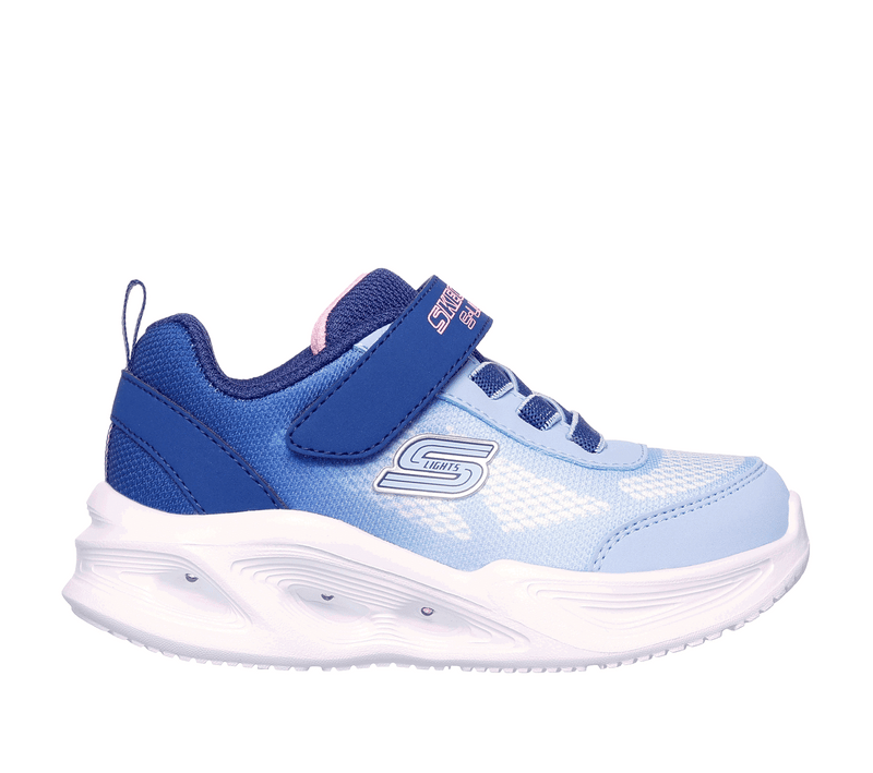 Skechers Girls  Sola Glow-Ombre Deluxe Velcro Trainer 303714N