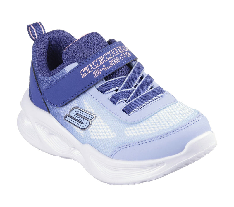 Skechers Girls  Sola Glow-Ombre Deluxe Velcro Trainer 303714N