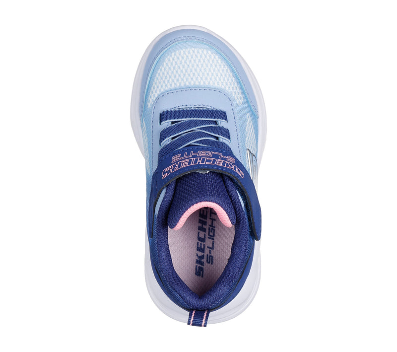 Skechers Girls  Sola Glow-Ombre Deluxe Velcro Trainer 303714N