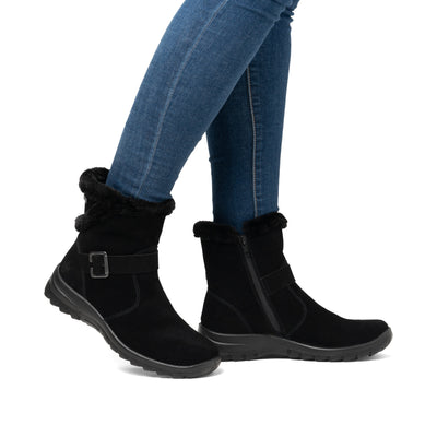 Rieker Ladies Fur Lined Wedge Ankle Boot L7179-00