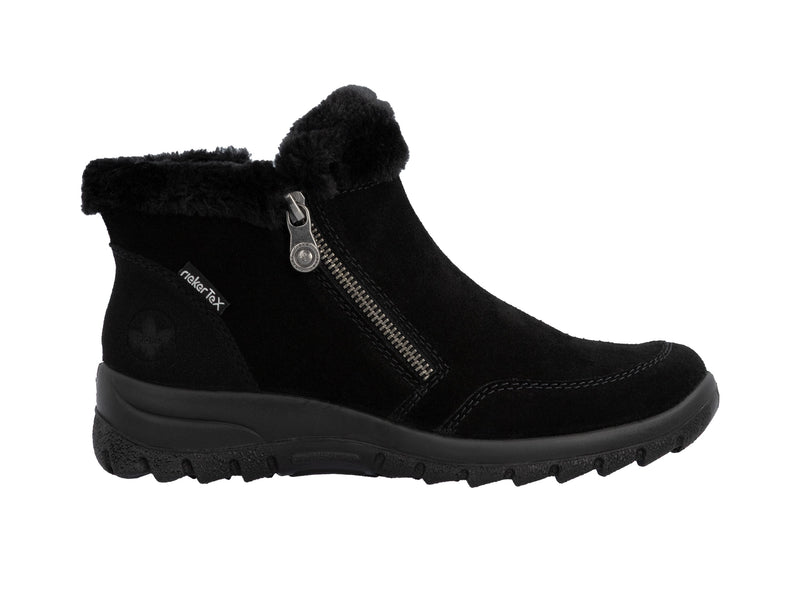 Rieker Ladies Fur Lined Wedge Ankle Boot L7188-00