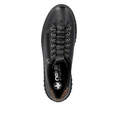 Rieker Ladies Platform Elastic Laced Shoe N2555-01