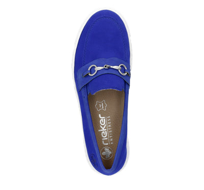 Rieker Ladies Slip On Platform Loafer Shoe N5956-14