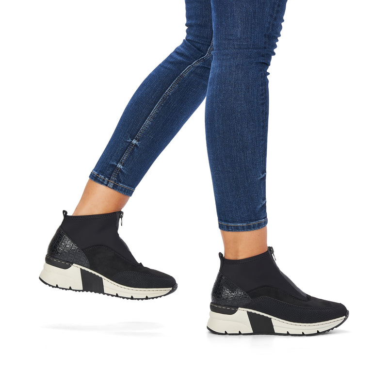 Rieker Ladies Wedge Zip Ankle Boot N6352-00