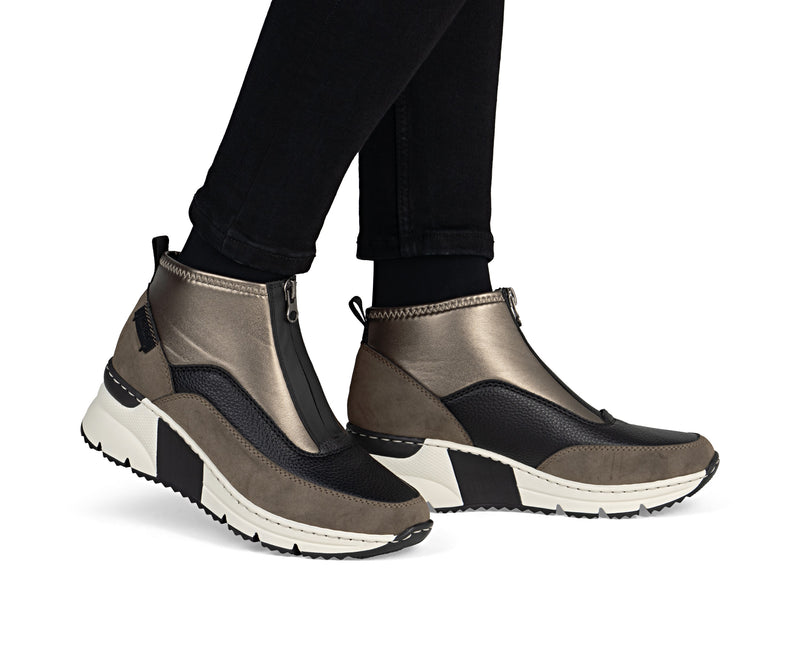 Rieker Ladies Wedge Zip Ankle Boot N6352-25