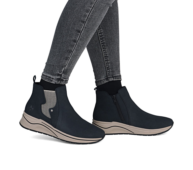 Rieker Ladies Low Wedge Ankle Boot N9561-14