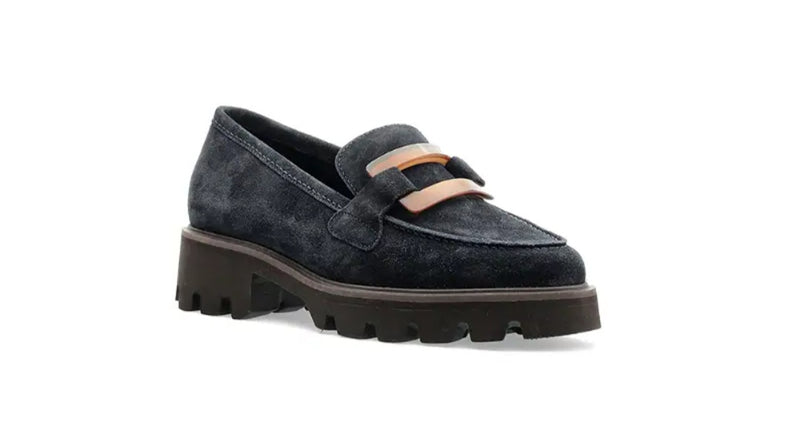 Ara Oxford Ladies Slip On Chunky Lug Sole Loafer 21703-02