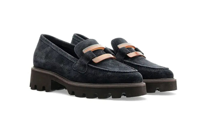 Ara Oxford Ladies Slip On Chunky Lug Sole Loafer 21703-02
