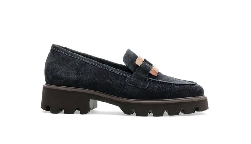 Ara Oxford Ladies Slip On Chunky Lug Sole Loafer 21703-02
