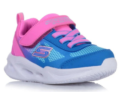 Skechers Sola Glow Ombre Delux Girls Velcro Trainer 303714