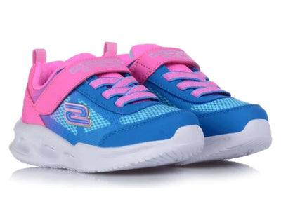 Skechers Sola Glow Ombre Delux Girls Velcro Trainer 303714