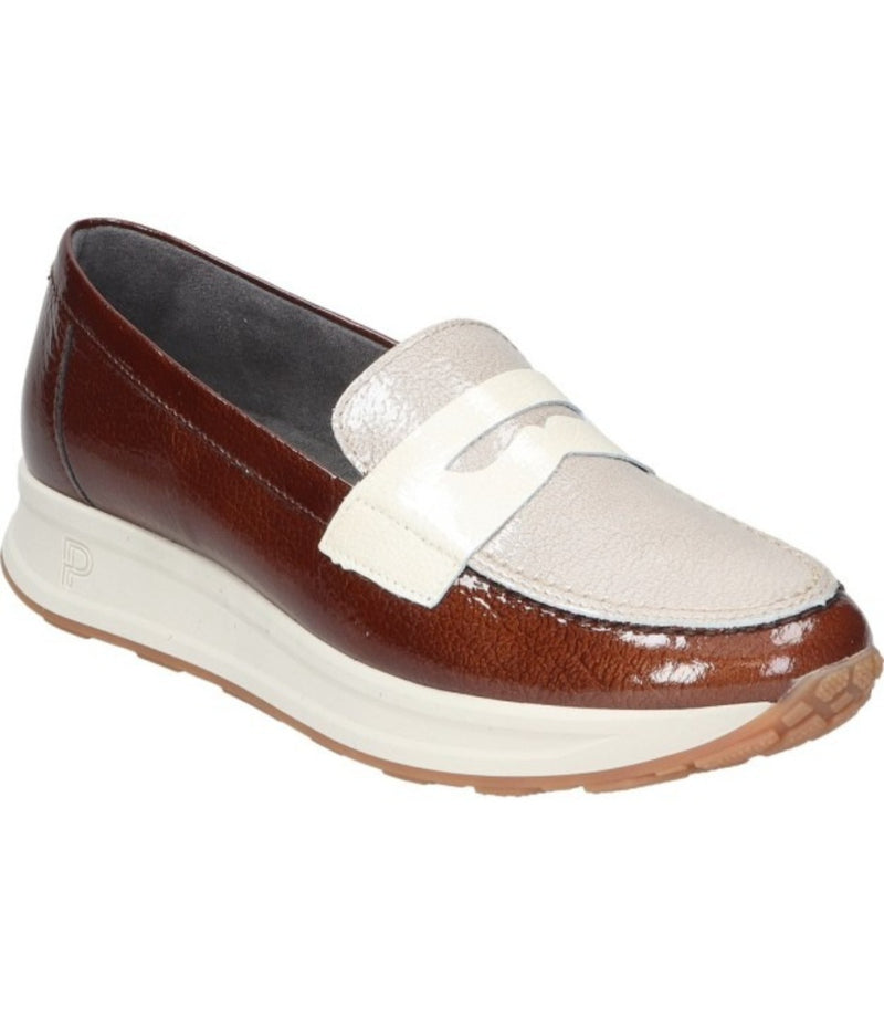Pitillos Ladies Slip On Low Wedge Loafer Shoe 10202