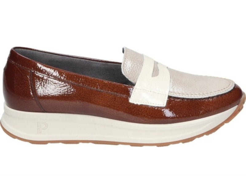 Pitillos Ladies Slip On Low Wedge Loafer Shoe 10202