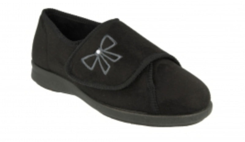 Easy B Keeston Ladies Velcro Strap Slipper 2V Fit 71556A