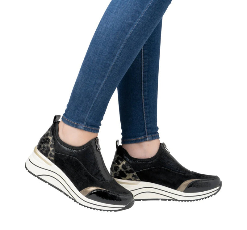 Remonte Ladies Wedge Zip Shoe DOT08-02