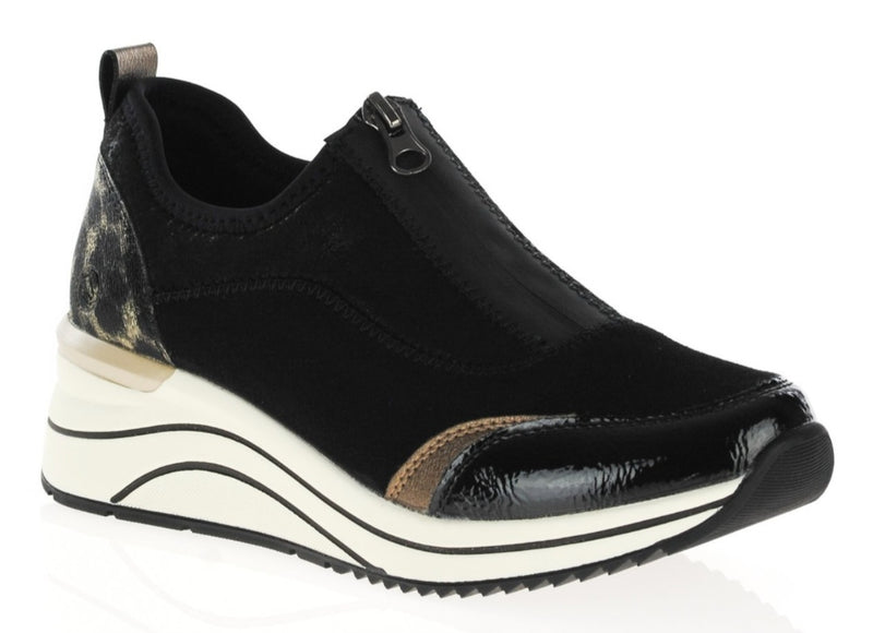 Remonte Ladies Wedge Zip Shoe DOT08-02