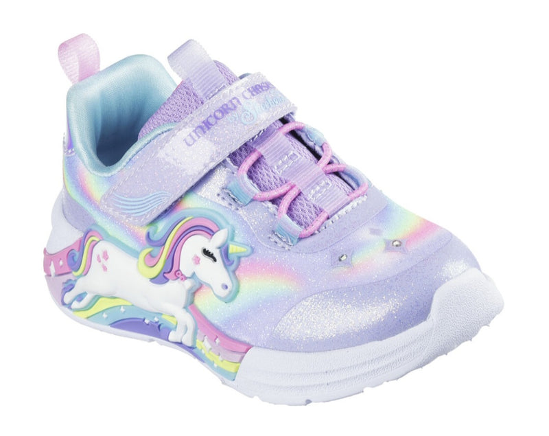 Skechers S Lights Unicorn Chaser Girls Trainer 302298
