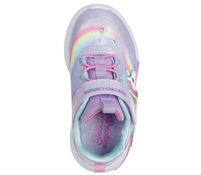 Skechers S Lights Unicorn Chaser Girls Trainer 302298