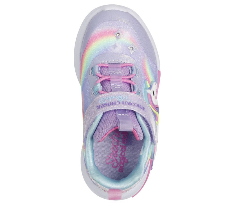 Skechers S Lights Unicorn Chaser Girls Trainer 302298