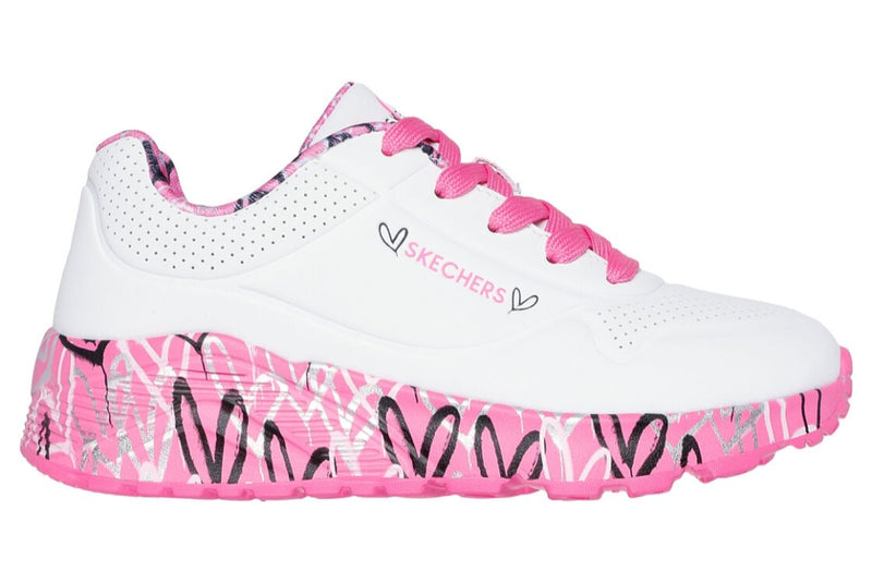 Skechers Uno Lite-Lovely Luv Girls Laced trainer 314976L