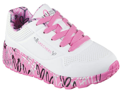 Skechers Uno Lite-Lovely Luv Girls Laced trainer 314976L
