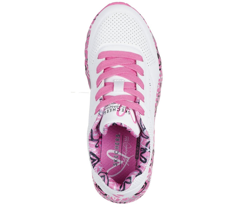Skechers Uno Lite-Lovely Luv Girls Laced trainer 314976L
