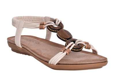 Lunar Adele Ladies Flat Slip On Sandal JLH297