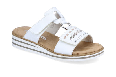 Rieker Ladies Slip On Velcro Mule Sandal V0636-80