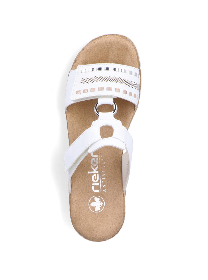 Rieker Ladies Slip On Velcro Mule Sandal V0636-80