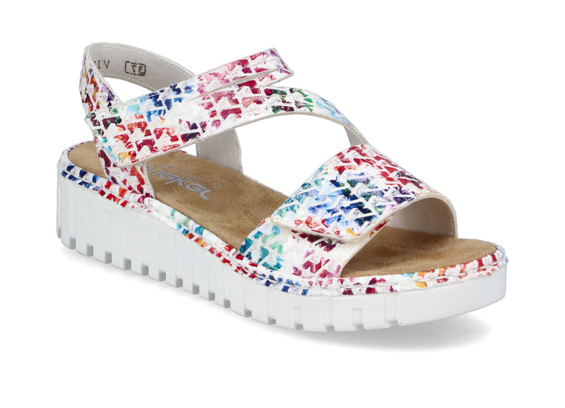 Rieker Ladies Chunky Platform Velcro Sandal V1364-90