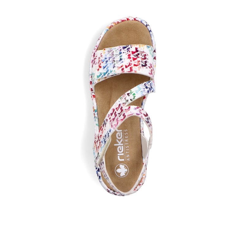 Rieker Ladies Chunky Platform Velcro Sandal V1364-90