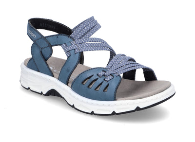 Rieker Ladies Low Wedge Velcro Sandal V9871-14